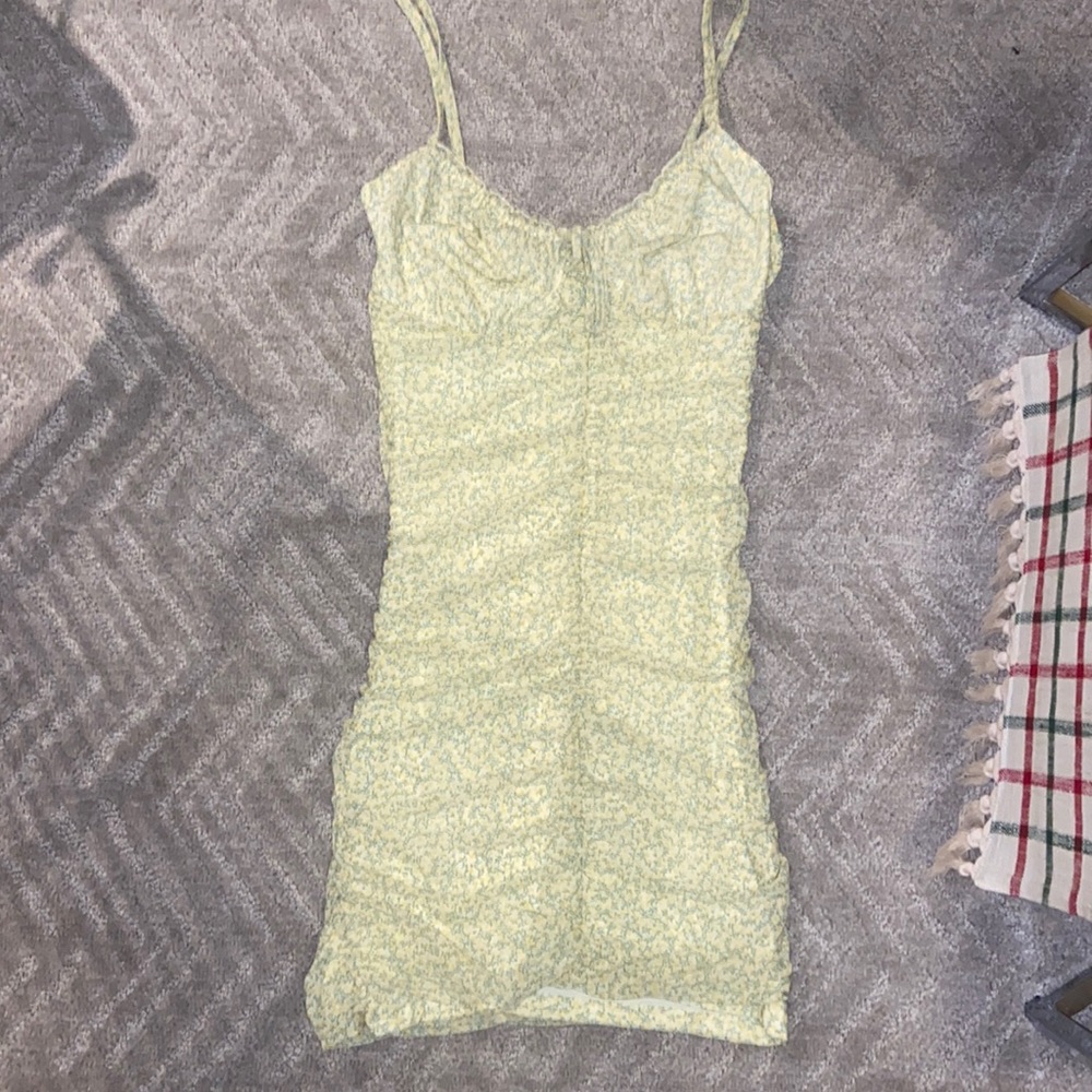 NWT - H&M Ruched Floral Mini Dress
